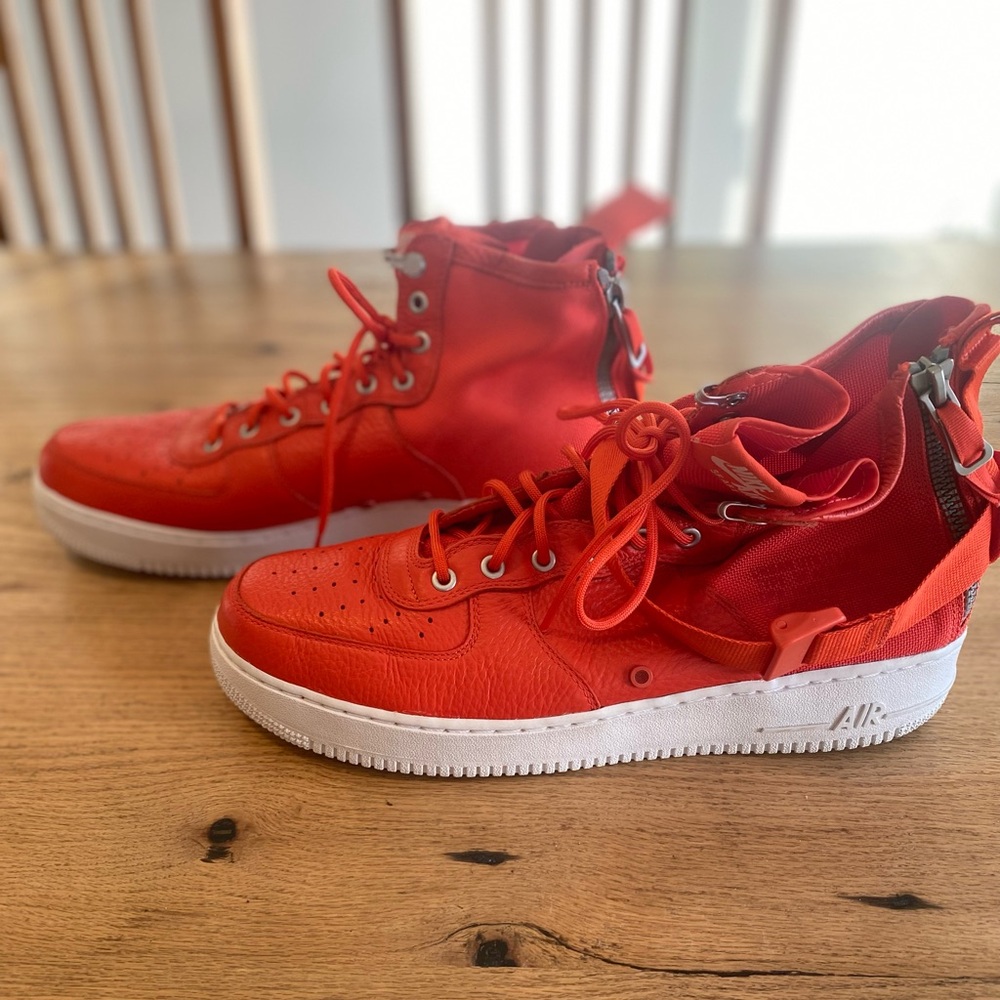 Nike SF AF1 Mid Team Orange Sneakers Men’s 13 Preowned - Picture 4 of 11